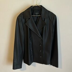 Alfani leather black blazer